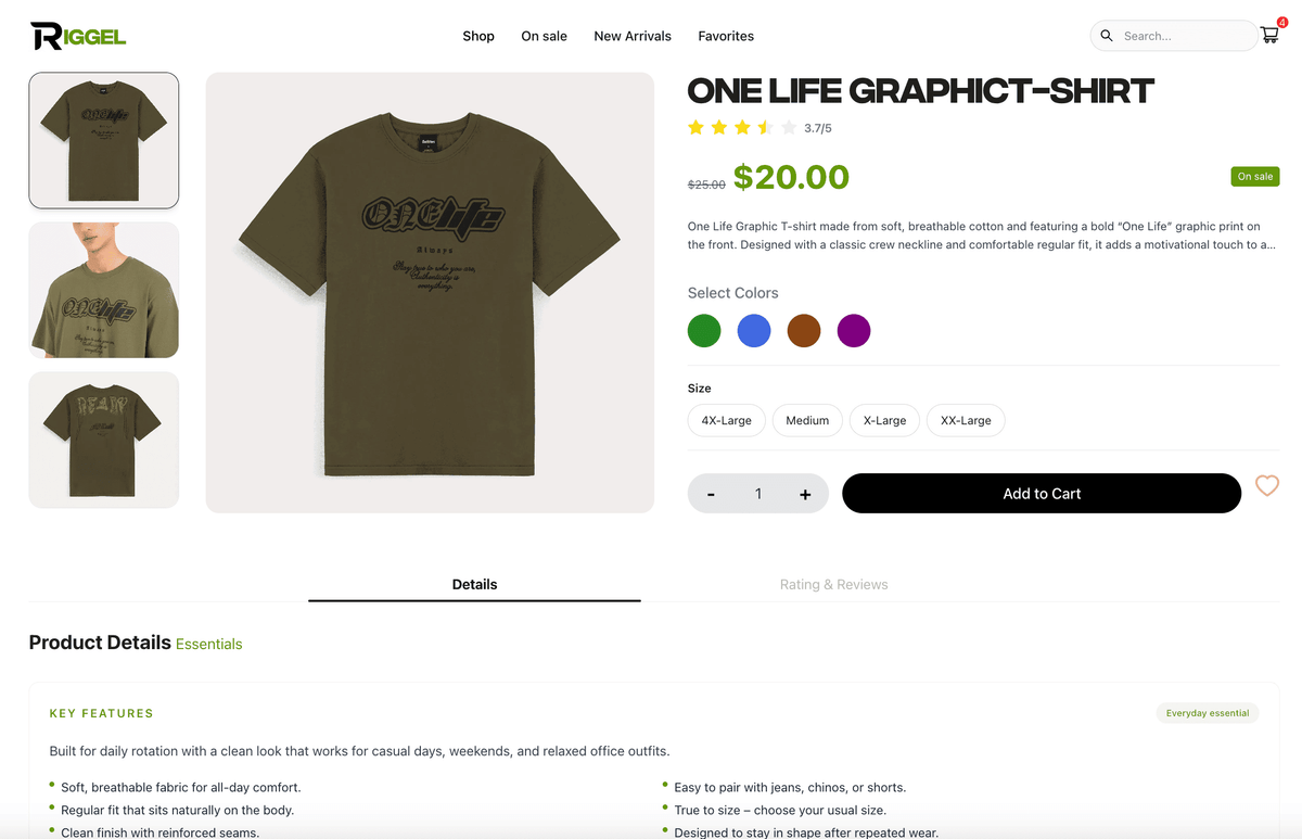 Product Details Page