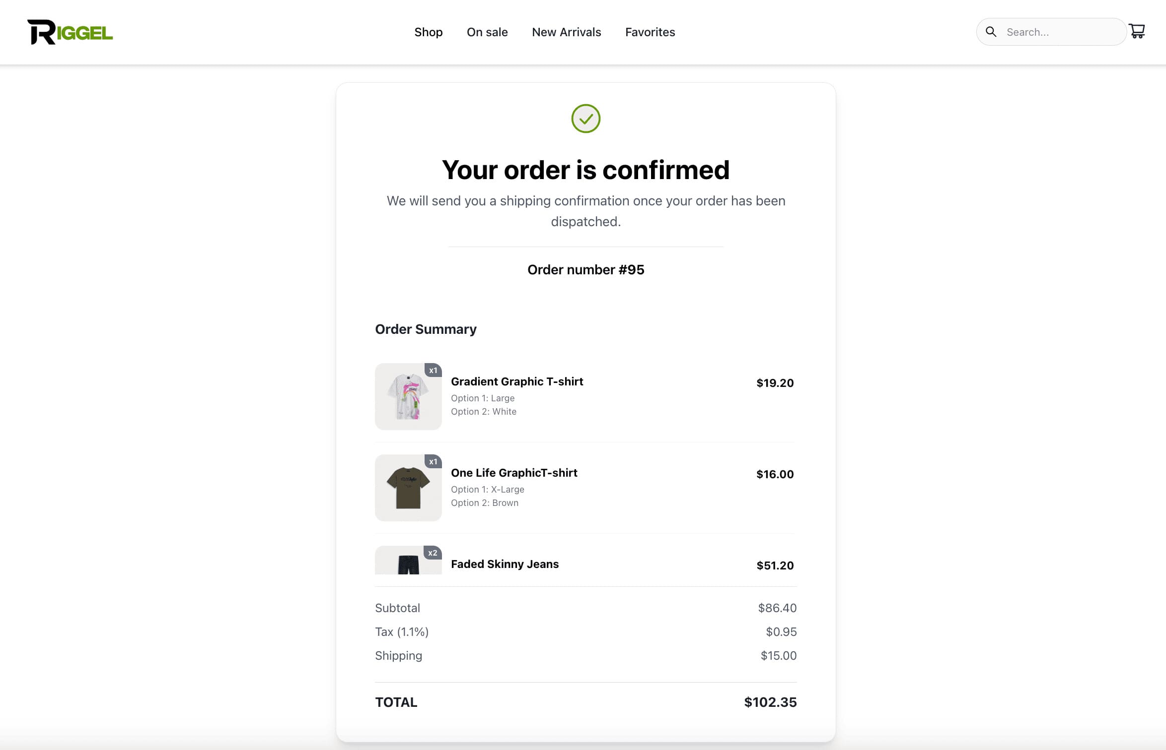 Order Confirmation