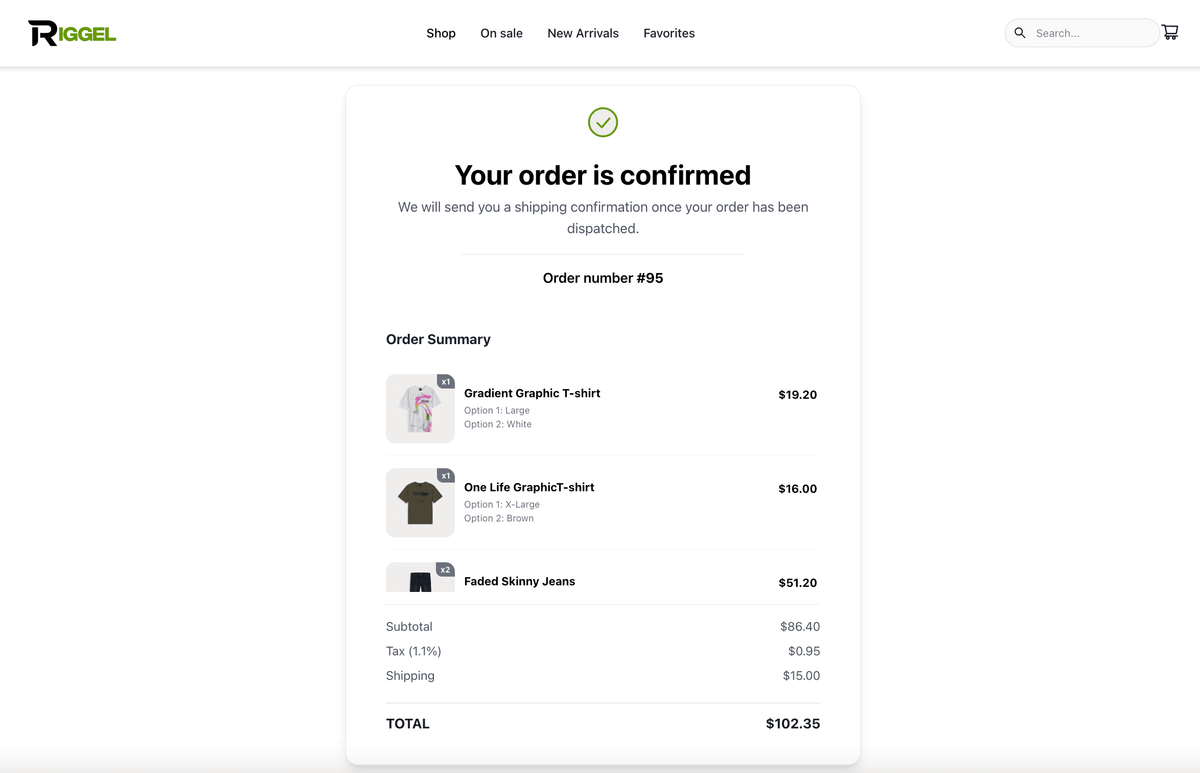 Order Confirmation